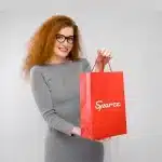 كيس كارتون فاخر 36×24×10 سم مع طباعة ملونة وسلفنة