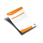 ورق مراسلات A4 مع طباعة شعار